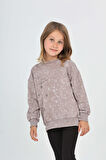 Toontoy Kız Çocuk Yıldız Baskılı Sweatshirt