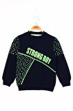 Toontoy Erkek Çocuk Strong Boy Baskılı Sweatshirt