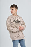 Toontoy Erkek Çocuk Play Baskılı Sweatshirt