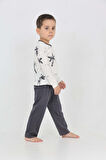 Toontoy Erkek Çocuk Palmiye Baskılı Pijama Takım