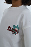 Toontoy Kız Çocuk Arka Kol Baskılı Çiçekli Sweatshirt