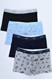 Toontoy Erkek Çocuk Çok Desenli 4lü Paket Boxer 