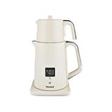 Homend Artfood Royaltea Cooltouch 1797H Dokunmatik El Yakmaz Gövdeli Paslanmaz Çelik Konuşan Çay Makinesi Krem