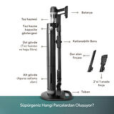 Homend Dustrider Pro 1270H Toz İstasyonlu Ergonomik Dikey Süpürge Siyah