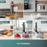 Homend Functionall 2851H Çoklu Set Mutfak Robotu 2000 Watt 1,5 Litre Kapasite ile Fonksiyonel Kullanım