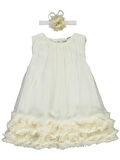 Civil Baby Kız Bebek Elbise 6-18 Ay Ekru