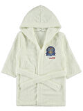 Civil Boys Erkek Çocuk Kapüşonlu Bornoz 4-8 Yaş  Ekru