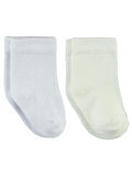 Civil Baby Bebek 2'li Bambu Çorap Set 6-18 Ay Beyaz-Ekru