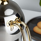 Yonca Lines Şahmeran Orta Boy 3 No Çelik Çaydanlık Altın Metal Sap