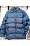 Alarık Coat Havacı Mavi Şişme Mont