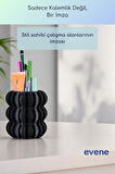 Kalemlik Masa Kalemliği Organizer Kalemlik Siyah Renk Model 75
