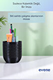 Kalemlik Masa Kalemliği Organizer Kalemlik Siyah Renk Model 77