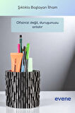 Kalemlik Masa Kalemliği Organizer Kalemlik Gümüş Eskitme Renk Model 78