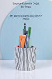 Kalemlik Masa Kalemliği Organizer Kalemlik Beyaz Renk Model 78