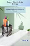 Kalemlik Masa Kalemliği Organizer Kalemlik Gümüş Eskitme Renk Model 80