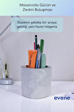 Kalemlik Masa Kalemliği Organizer Kalemlik Beyaz Renk Model 80