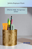 Kalemlik Masa Kalemliği Organizer Kalemlik Altın Renk Model 82