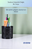 Kalemlik Masa Kalemliği Organizer Kalemlik Siyah Renk Model 82