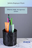 Kalemlik Masa Kalemliği Organizer Kalemlik Siyah Renk Model 82