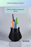 Kalemlik Masa Kalemliği Organizer Kalemlik Siyah Renk Model 83