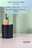 Kalemlik Masa Kalemliği Organizer Kalemlik Siyah Renk Model 85