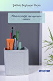 Kalemlik Masa Kalemliği Organizer Kalemlik Beyaz Renk Model 86