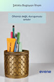 Kalemlik Masa Kalemliği Organizer Kalemlik Altın Eskitme Renk Model 87