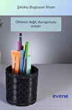 Kalemlik Masa Kalemliği Organizer Kalemlik Siyah Renk Model 87
