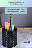 Kalemlik Masa Kalemliği Organizer Kalemlik Siyah Renk Model 90