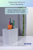 Kalemlik Masa Kalemliği Organizer Kalemlik Beyaz Renk Model 92