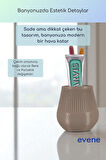 Diş Fırçalığı Diş Fırçalık Diş Fırçası Standı Diş Fırçası Tutucu Siyah Renk Model 88