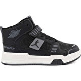 Cool King Uzun Çocuk Sneaker Spor Ayakkabı Siyah