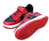 Cool Haykat Çocuk Bantlı Sneaker Siyah - Kırmızı 1