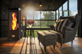 FLAME FAN 12 KW / MANUEL PELET VE ODUN SOBASI / BABA'S STOVE