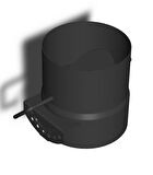 AYARLANABİLİR BACA KLAPESİ / BOY: 8 CM / ÇAP: 13 CM / MAT SİYAH BOYALI / BABA'S STOVE