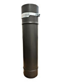 AYARLANABİLİR SOBA BORUSU / BOY: 45<->75 CM / ÇAP: 13 CM / MAT SİYAH EMAYE / BABA'S STOVE
