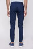  Erkek Saks Mavisi Pamuk 5 Cep Slim Fit Dar Kesim  Pantolon