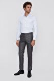  Erkek Antrasit Slim Fit Desenli Dar Kesim Pantolon