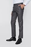  Erkek Antrasit Slim Fit Desenli Dar Kesim Pantolon