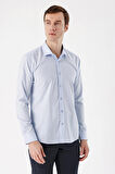 Erkek A. MAVİ Basic Slim Fit Gömlek
