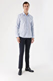  Erkek A. MAVİ Basic Slim Fit Gömlek