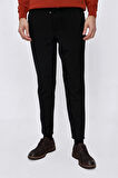 Erkek Siyah Slim Fit Lastikli Spor Pantolon