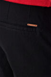  Erkek Siyah Precis Pamuk Yan Cep Slim Fit Pantolon