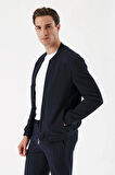  Erkek Lacivert River Island Dinamik Fit Bomber Mont