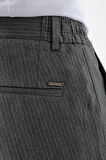  Erkek Füme Poliviskon Trend Çizgili Slim Fit Classic Pantolon