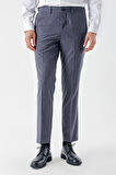  Erkek Lacivert Poliviskon Trend Desenli Dynamic Fit Classic Pantolon