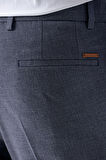  Erkek Lacivert Poliviskon Trend Desenli Dynamic Fit Classic Pantolon