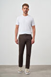  Erkek Yeşil Pamuk Yan Cep Slim Fit Chino Pantolon