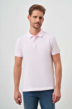  Erkek Pembe Basic Polo Yaka Dynamic Fit T-Shirt