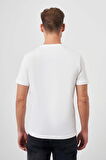  Erkek Beyaz Trend Süprem Baskılı Bisiklet Yaka Dynamic Fit T-Shirt